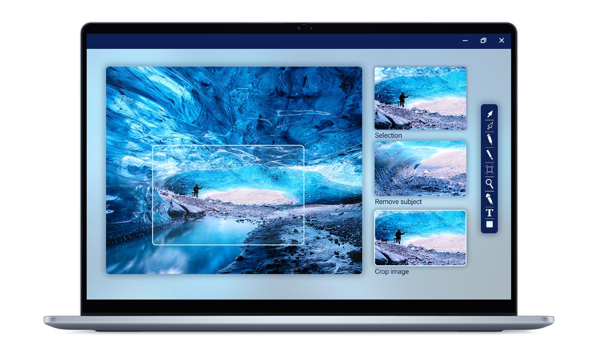 Màn hình laptop sắc nét và không gian làm việc rộng