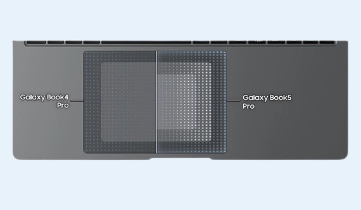 Touchpad Samsung Galaxy Book5 Pro được cải tiến