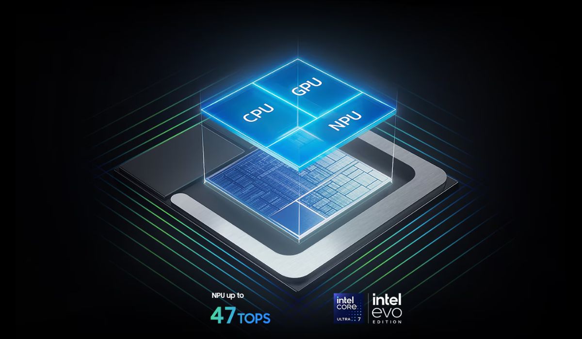 CPU, GPU và NPU hỗ trợ làm việc mạnh mẽ với hiệu năng vượt trội