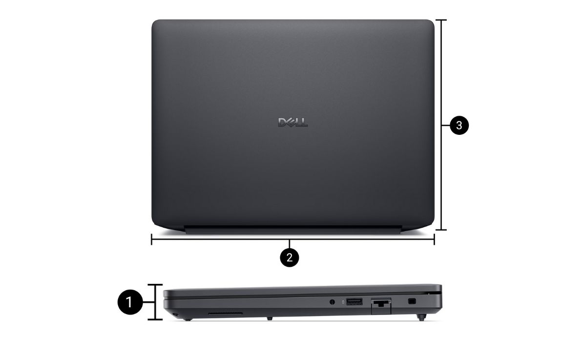 Kích thước của Dell Pro Max 14 MC14250