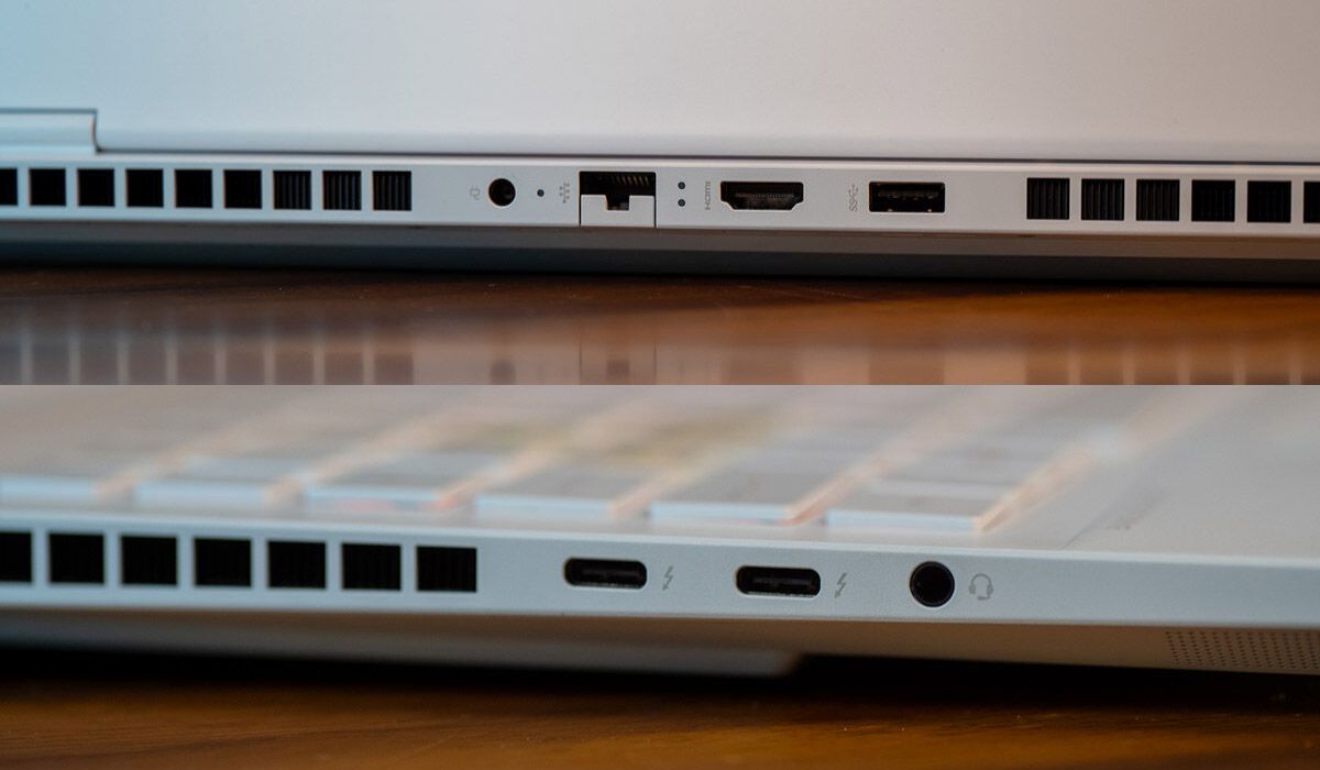 Các cổng kết nối có trên laptop Omen Transcend 16 2023
